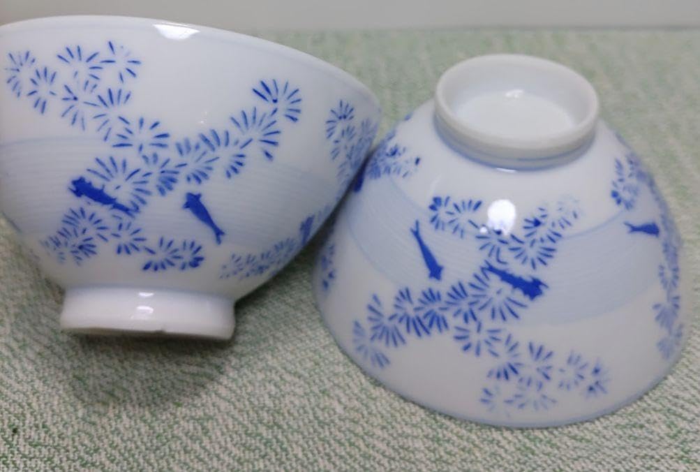 冨長貴春　蓋物2客　蓋付き茶碗 お茶碗 吸物碗 飯碗 アンティーク 骨董 昭和レトロ大正レトロメダカ好きに！茶碗☆水草とメダカ柄☆超希少品